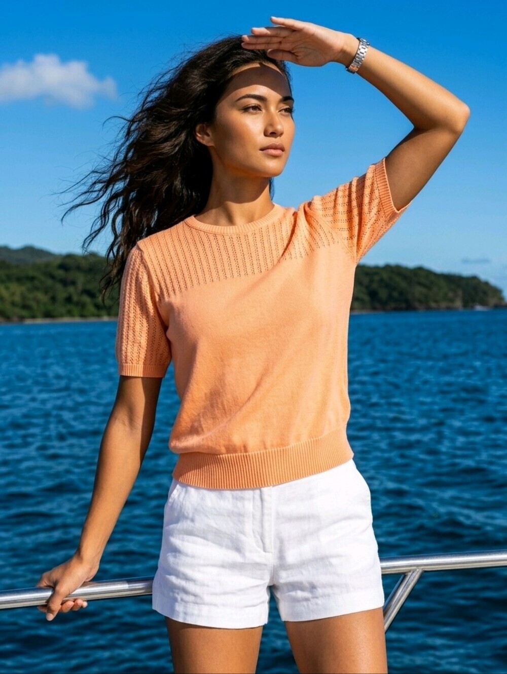 Authentic Vintage Salmon Pink Peach Givenchy Knit Top
